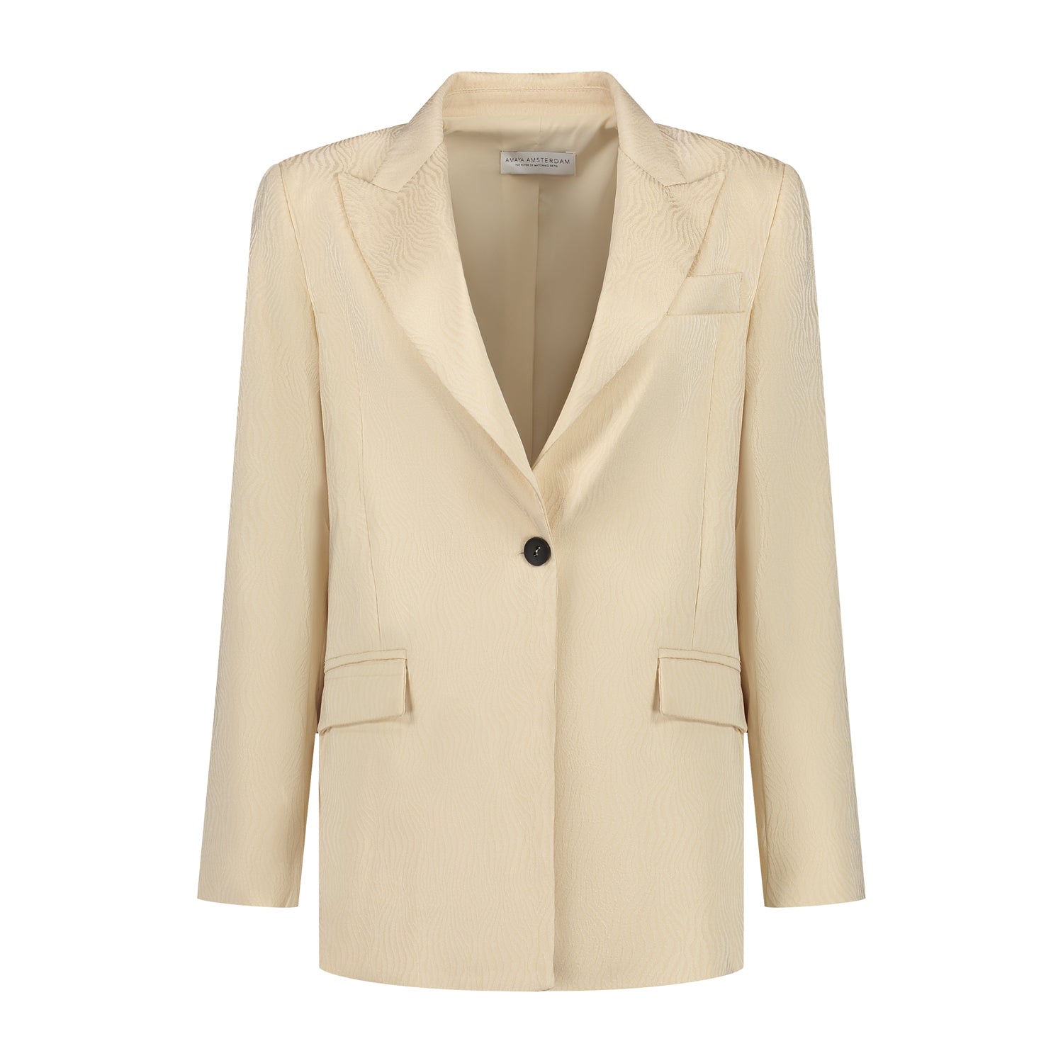 Lonneke blazer | Beige | Straight fit | Amaya Amsterdam